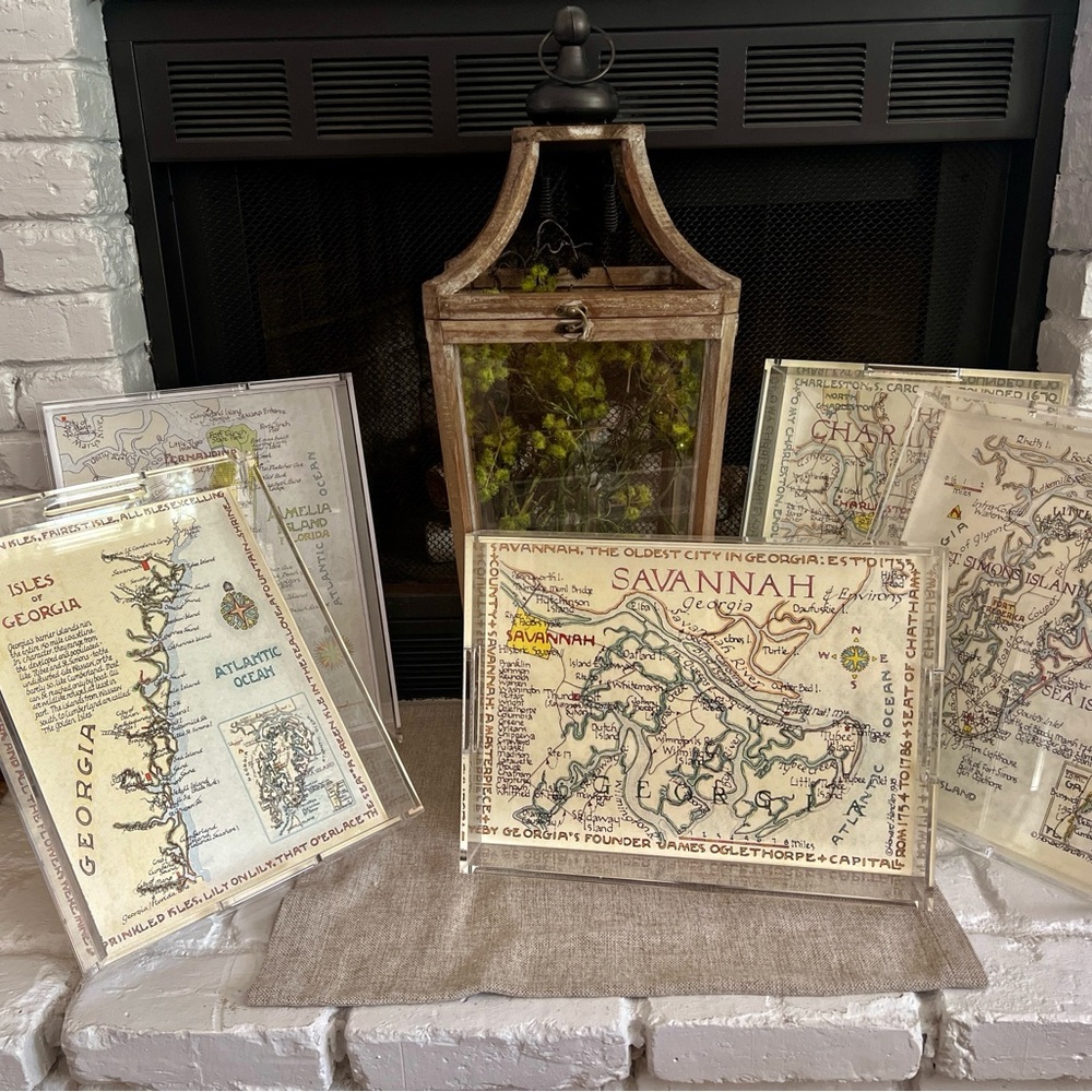 Lucite Tray with 12x16 Map Insert!